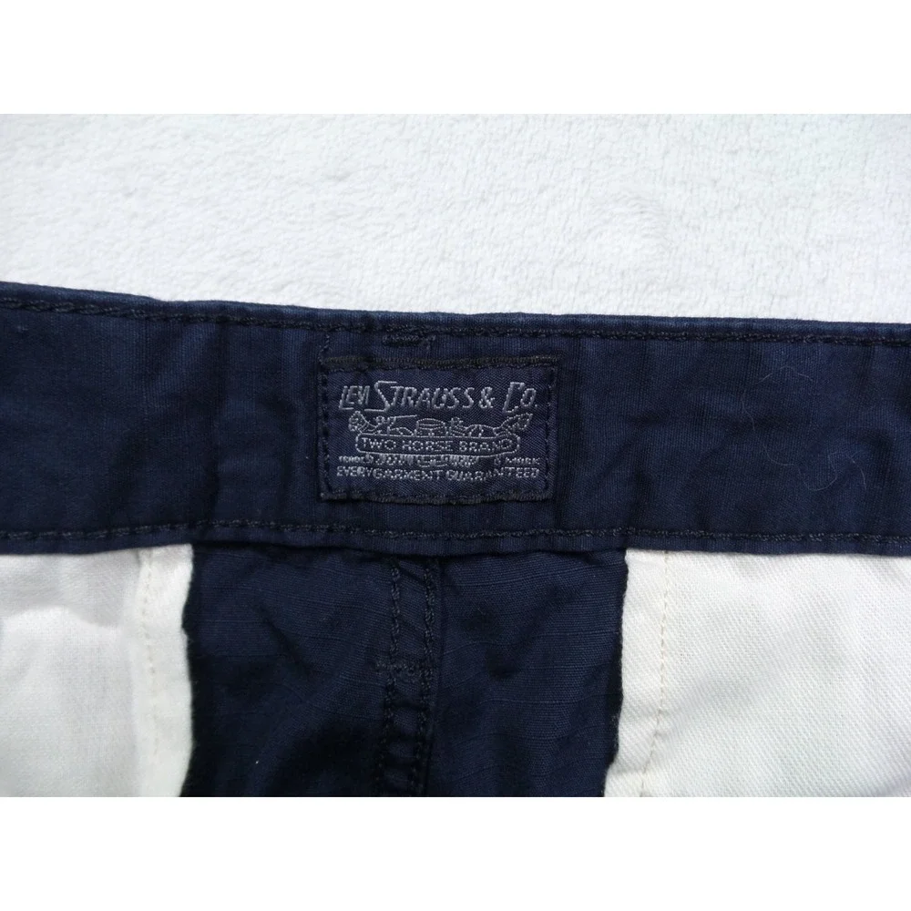 Levis‎ Shorts Mens Size 29 Blue Ripstop Canvas Cargo Pockets High Rise Outdoor